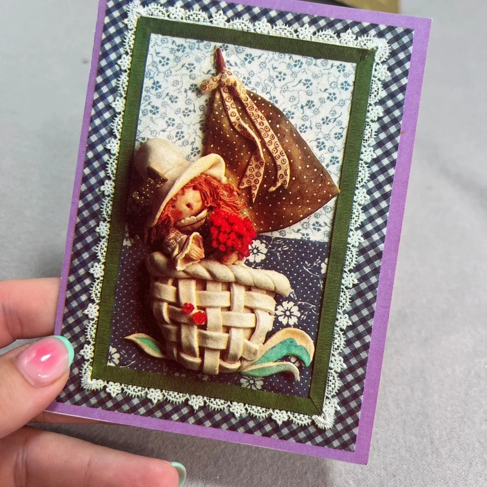 Vintage Greeting Card‎ Lot The Chatter Box Stationery Note Cards Envelopes Seals
